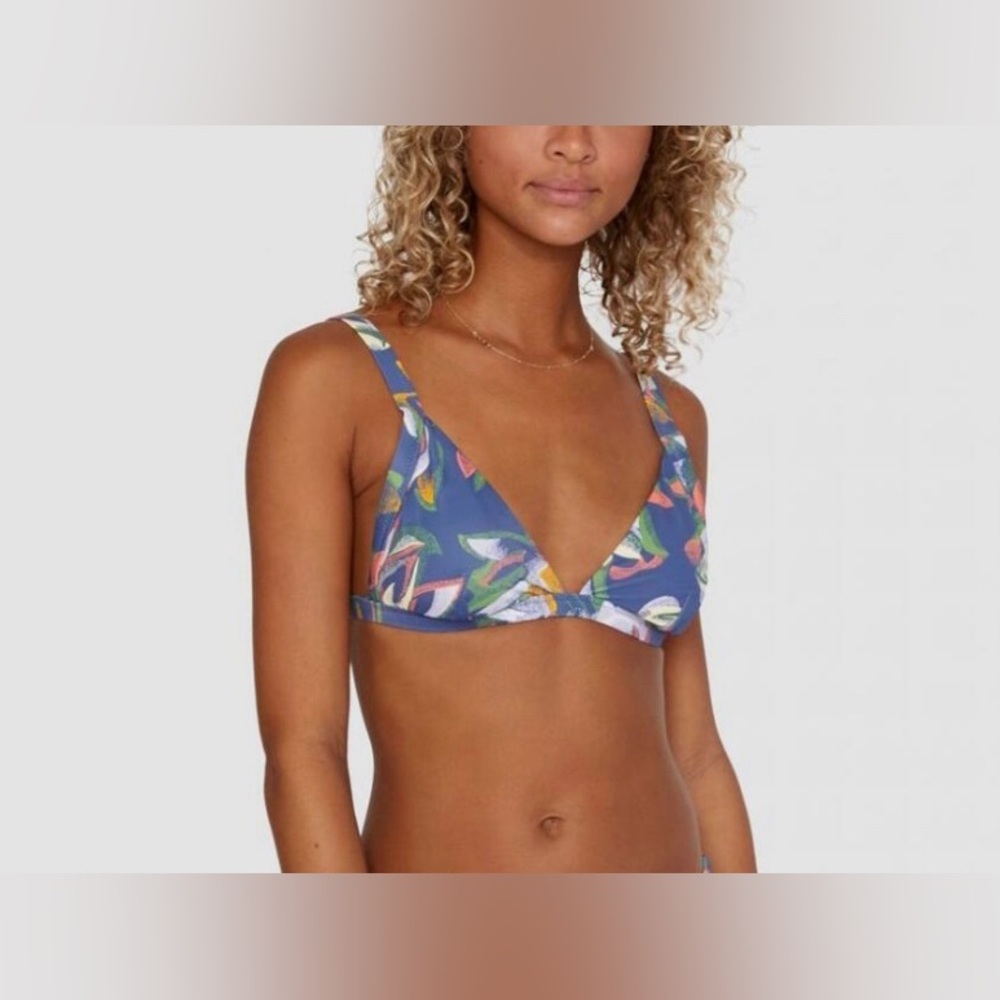 RVCA $105 Blue Floral Pixie Bikini‎ Set New Size Small - Picture 2 of 3